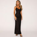 Sommer Sexy V-Ausschnitt Spitze Taille Hüfte Spaghettiträger Kleid Frauen