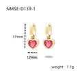 Love Titanium Steel Earrings Women Affordable Luxury Inlaid Color Diamond 18K Gold Stainless Steel Eardrop