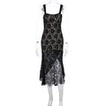 Women Clothing Sexy Lace Sling Slim Fit See through Split High Grade Dress Women
