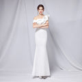 Schulterfreies Bankett-Abendkleid Maxi Party Langes Elegantes Schlankes Sexyes Meerjungfrauenkleid Festliches Abendkleid