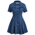 Damenbekleidung Jeans Kurzarm-Cardigan Tailliertes Kleid