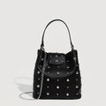 Retro Nieten Tasche Sexy Lokomotive Tragetasche Trendy Punk Eimertasche Umhängetasche mit Kette