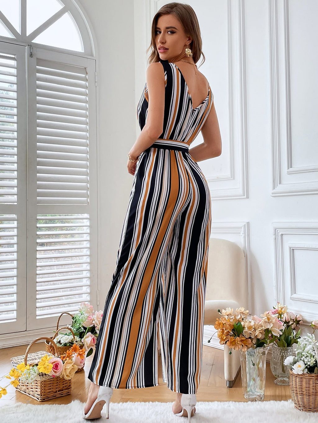 Damenbekleidung Gestreifter Jumpsuit