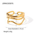 Sold Jewelry Stainless Steel Eye Catching Ring High Grade Ring Irregular Asymmetric Bracelet Rings Women