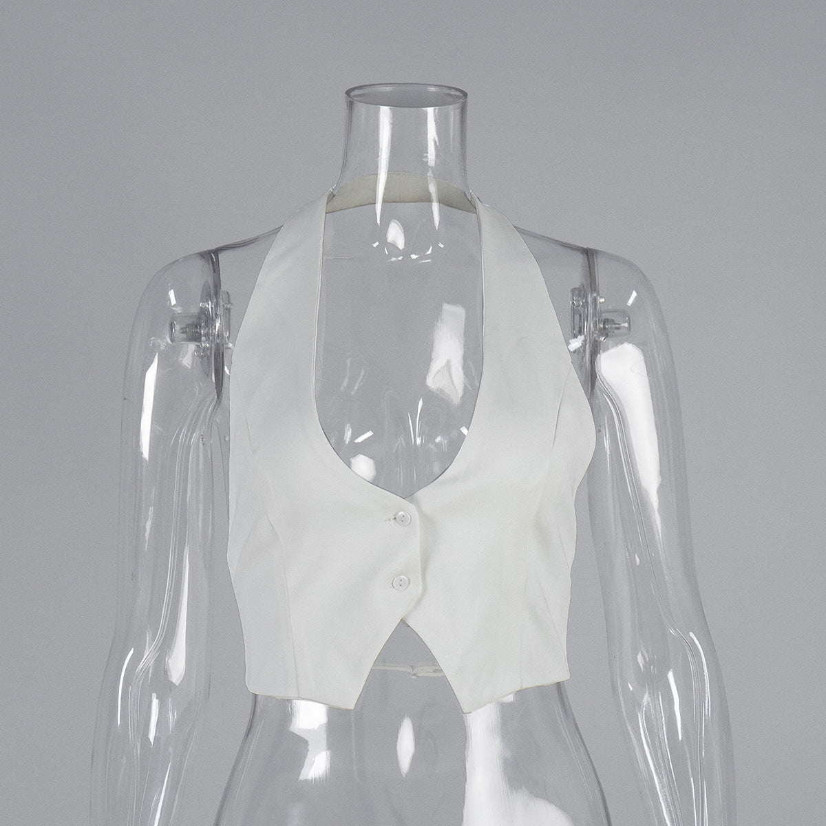 Kurzes Neckholder-Top Frühling Sommer Sexy Sexy Rückenloses Unterbrust Bustier Damen