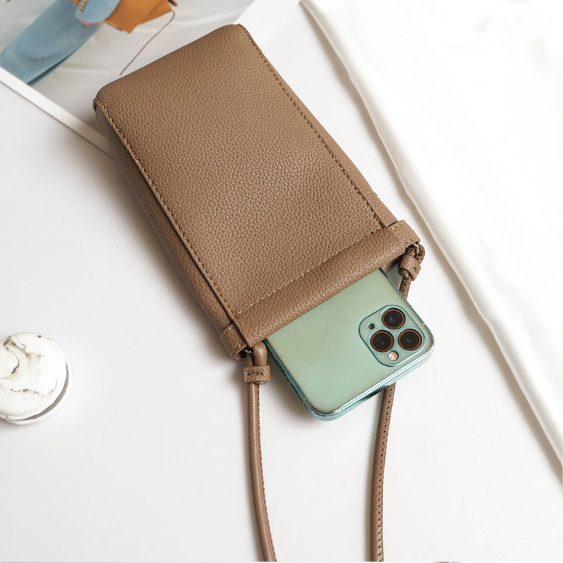 Einfache kleine Umhängetasche Vertikale Handytasche Damen Mini-Umhängetasche Klein