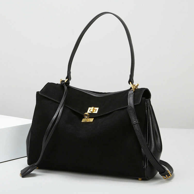 Tote Bag Autumn Winter High Grade Frosted Leather Bag Rodeo Bag Large Capacity Office Women Bag