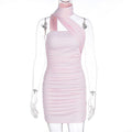 Summer Women Sexy Pure Want Tube Top Backless Slim Fit Figure Flattering Sheath Dress