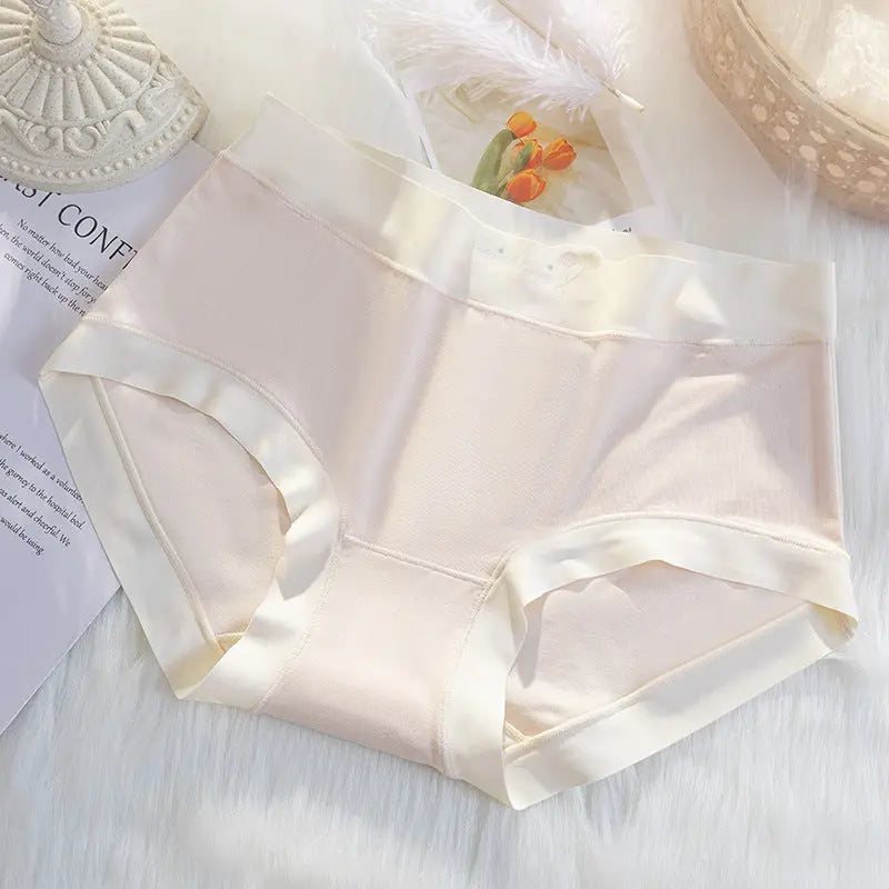 Naked feeling Series ~ seamless ladies underwear mulberry silk crotch ladies underwear waist comfortable breathable briefs women SHOPEZRA L.L.C.