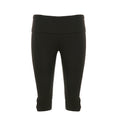 Casual Sports Horizontal Bar Split Contrast Color Fitness Yoga Pants Waist Folding Stylish Simple Middle Pants