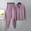 Herbst Winter Pullover Haremshose Anzug Russisch Lässiger Pullover Zweiteiler
