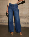 High Waist Straight Jeans Women Wear Spring Slimming Wide Leg Retro Trousers