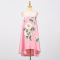 Chinese Retro Peony Embroidered Floral Suspender Slimming Short Women Clothing Loose Slimming Dress