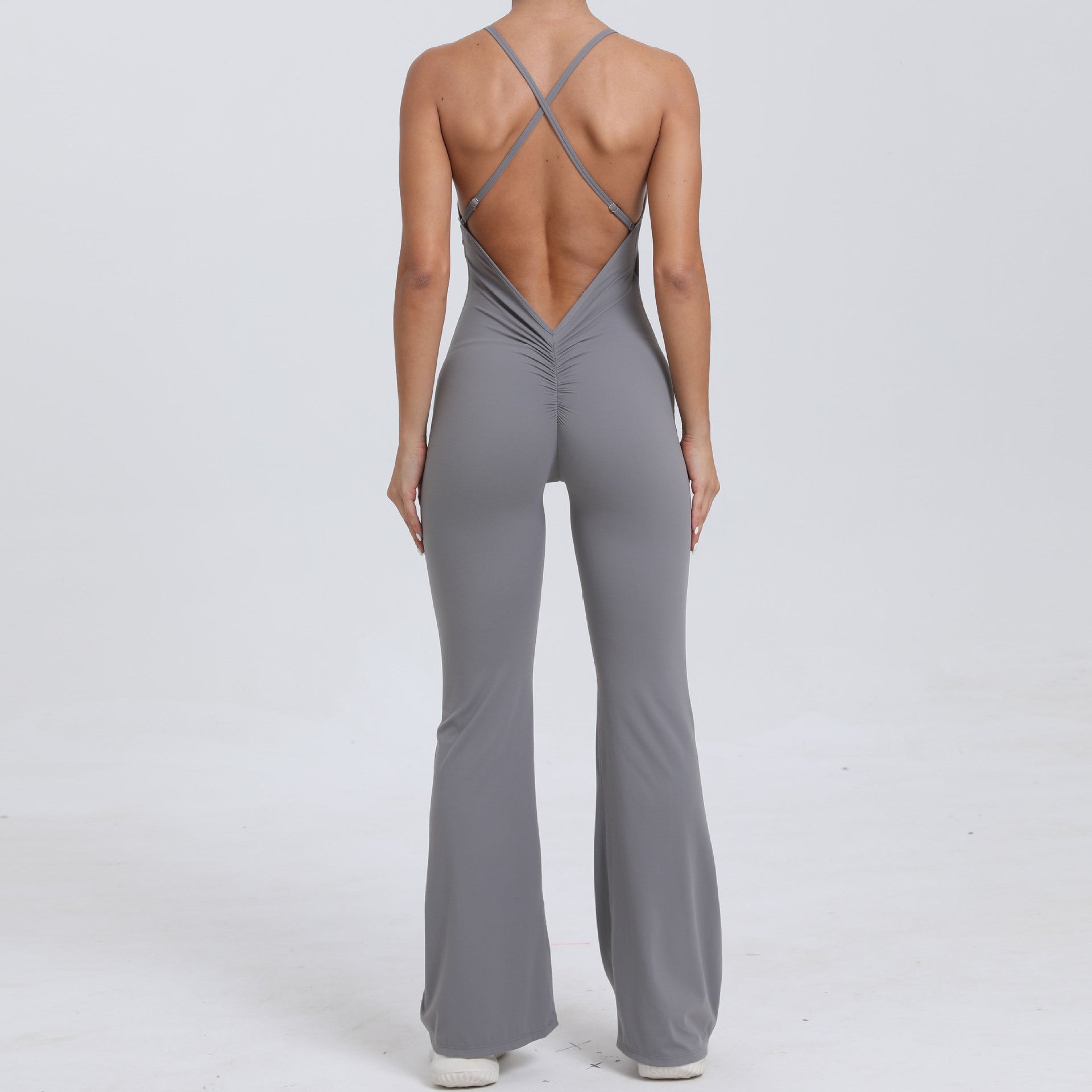 Verstellbarer Schultergurt Horn Yoga Jumpsuit Sport Fitness Hohl Ausgeschnitten Hip-Lifting Yoga Jumpsuit