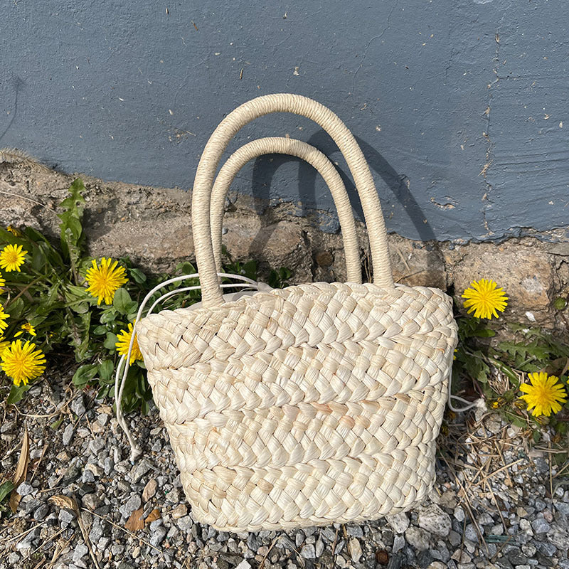 Frische Strohtasche Tragbare Niedliche Gewebte Tasche Kleine Clutch Koreanische Kleine Korbtasche Damentasche