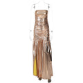 Summer Women Solid Color Sexy Slit Slim Tube Top Dress
