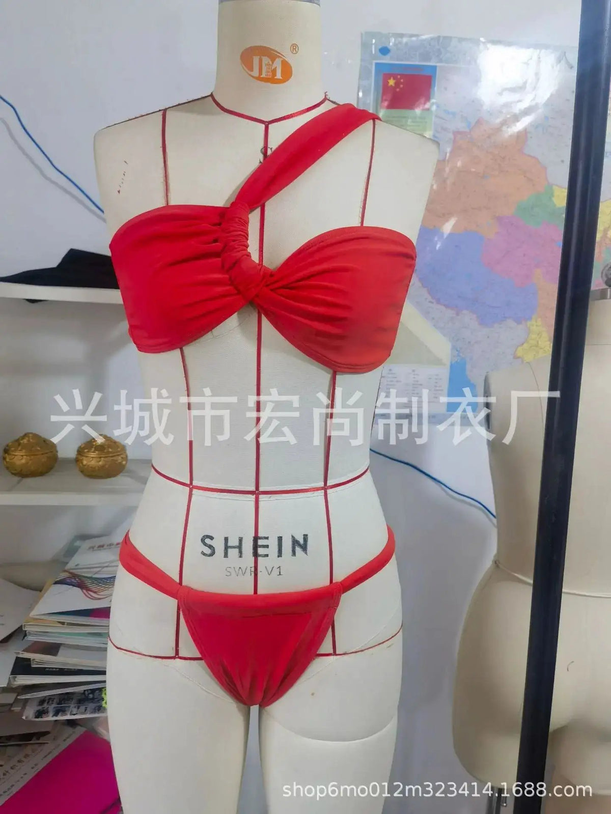 Swimsuit for Women 2025 European and American High-End One-Shoulder Twist Bikini Russian Sexy Drawstring Thong Split Swimsuit by Dropshipman