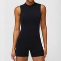 Bare Back Tight Sleeveless Yoga Bodysuit Hip Lifting Wrinkle One Piece Indoor Training Workout Clothes Women