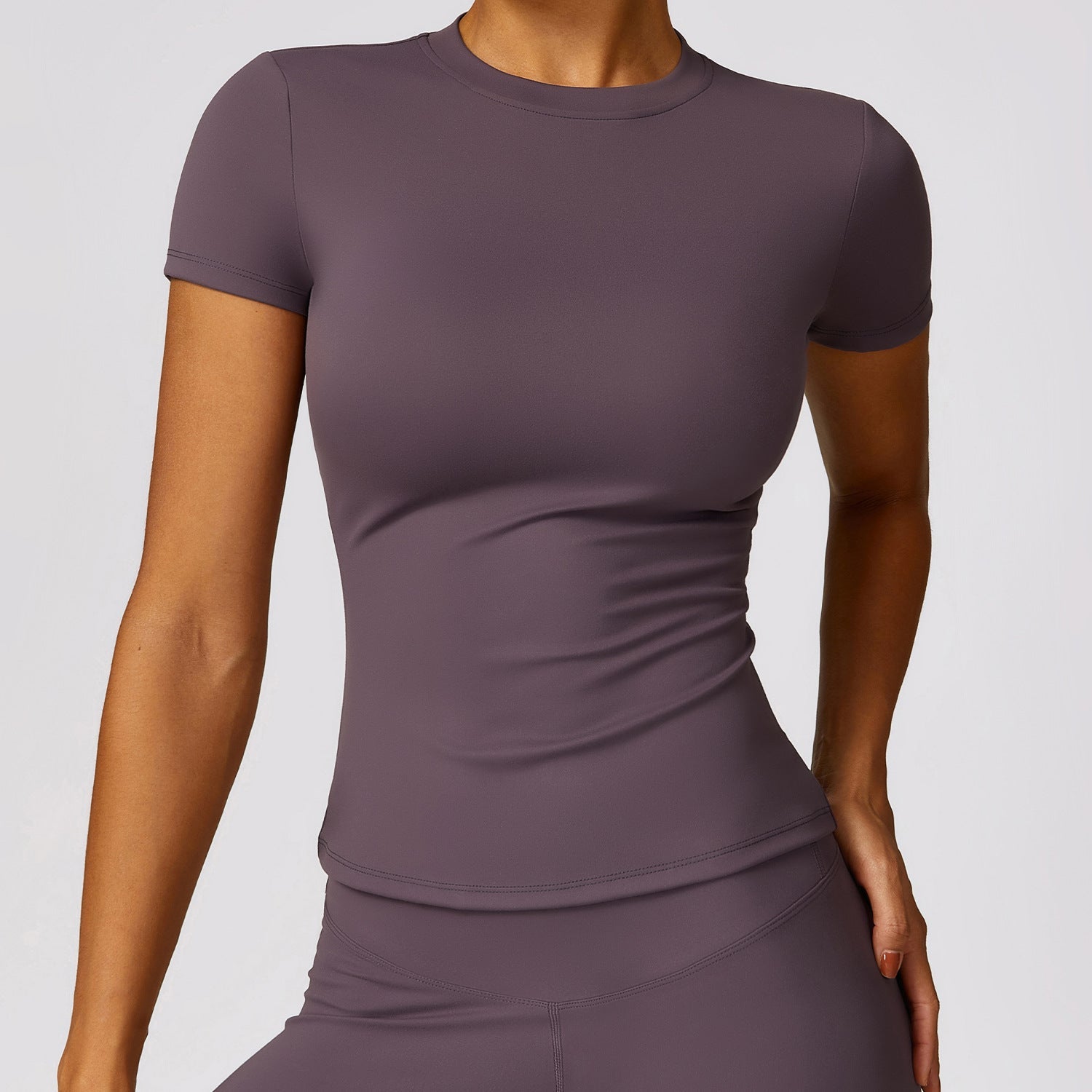 Sollinarry Frühling T-Shirt Schnelltrocknend Yoga Kleidung Kurzarm Workout Top Bluse Outdoor Laufen Sport Kurzarm Damen