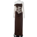 Damenbekleidung Sommer Sexy Träger Spitzenkleid