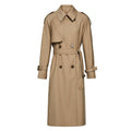 Element Britischer zweireihiger, locker fallender, langer Trenchcoat für Damen für Herbst und Winter