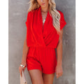 Spring Summer Sexy V Neck Loose Casual Jumpsuit Home Multi Color One Piece Clothes Women