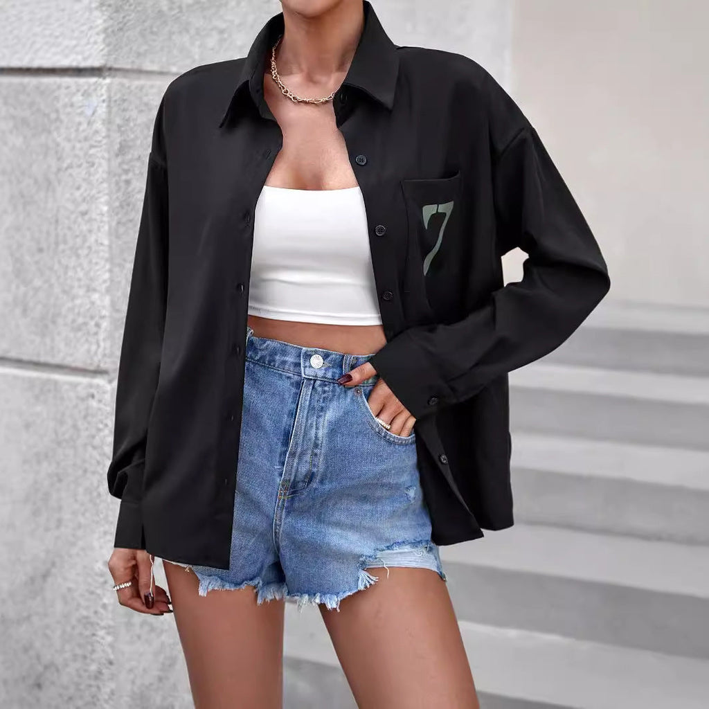 Women Clothing Office Long Sleeve Shirt