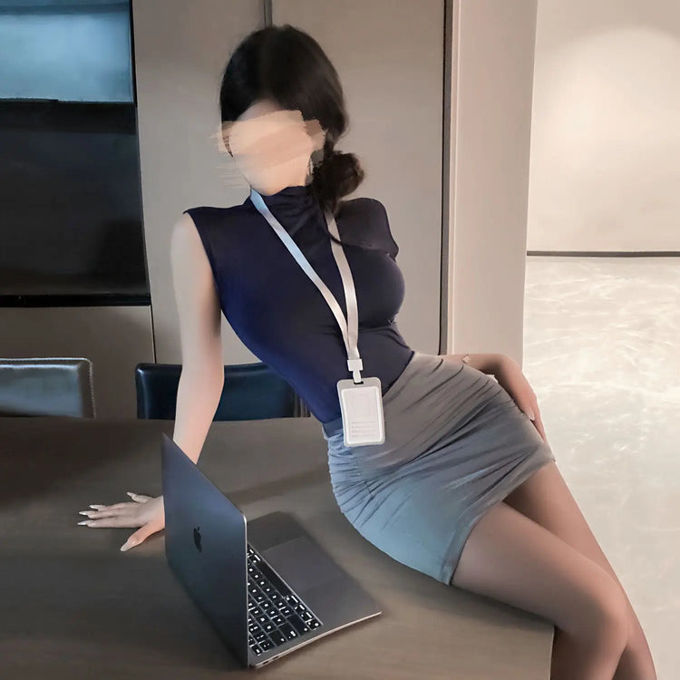 Pure Desire Royal Sister Ol Secretary Outfit Cosplay Teacher Office Uniform Set Bodycon Nightdress High-End Feel SHOPEZRA L.L.C.