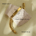 18K Vacuum Gold Plated Titanium Steel Bracelet Laser Laser Letter Graphic Number Stainless Steel Bracelet