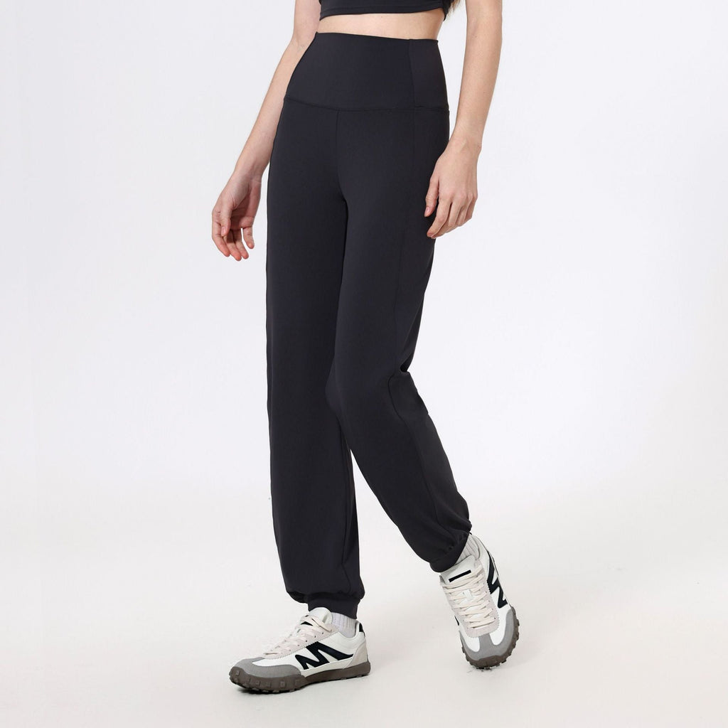 High Waist Bauchstraffende Sporthose Locker Geschnitten Gerade Beinweite Knöchellange Hose Damen Schnelltrocknende Lauf-Fitnesshose Nude-Feel Yogahose