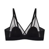 Underwear for Women Summer Thin Style Big Breasts Showing Small No Rims Sexy Breathable Mesh French Triangle Cup Push-Up Bra New Style SHOPEZRA L.L.C.