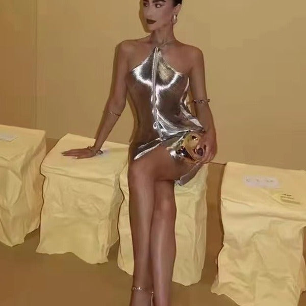 Modisches Quasten-Neckholder-Rückenfreies Kleid Frühling Sommer