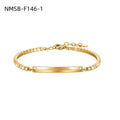 Simple Full Diamond Titanium Steel Bracelet Women DIY Lettering Stainless Steel Bracelet