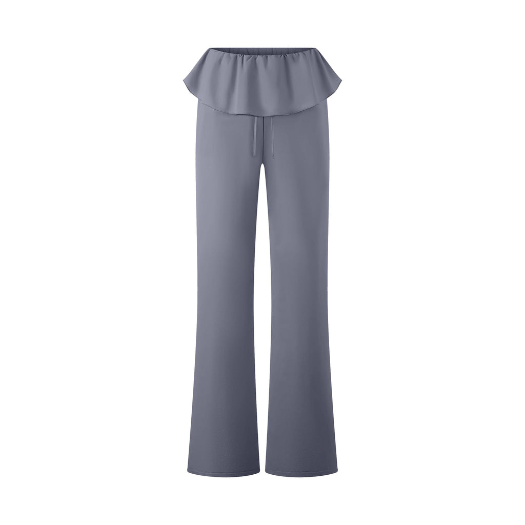 High Waist Kordelzug Fitness Spitze Schnelltrocknende Yogahose Loose Casual Hose Laufhose Sporthose Yogahose Damen