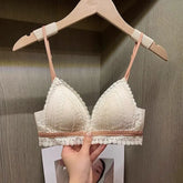 US Back Underwear 2024 New Explosions Front Buckle Bra No Steel Ring French Triangle Cup Sexy Big U Backless Bra SHOPEZRA L.L.C.