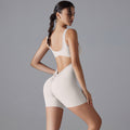 Sexy V Shaped Back Waist Romper Yoga Clothes One Piece Belly Contracting Close Fitting Sports Back Shaping Jumpsuit Women