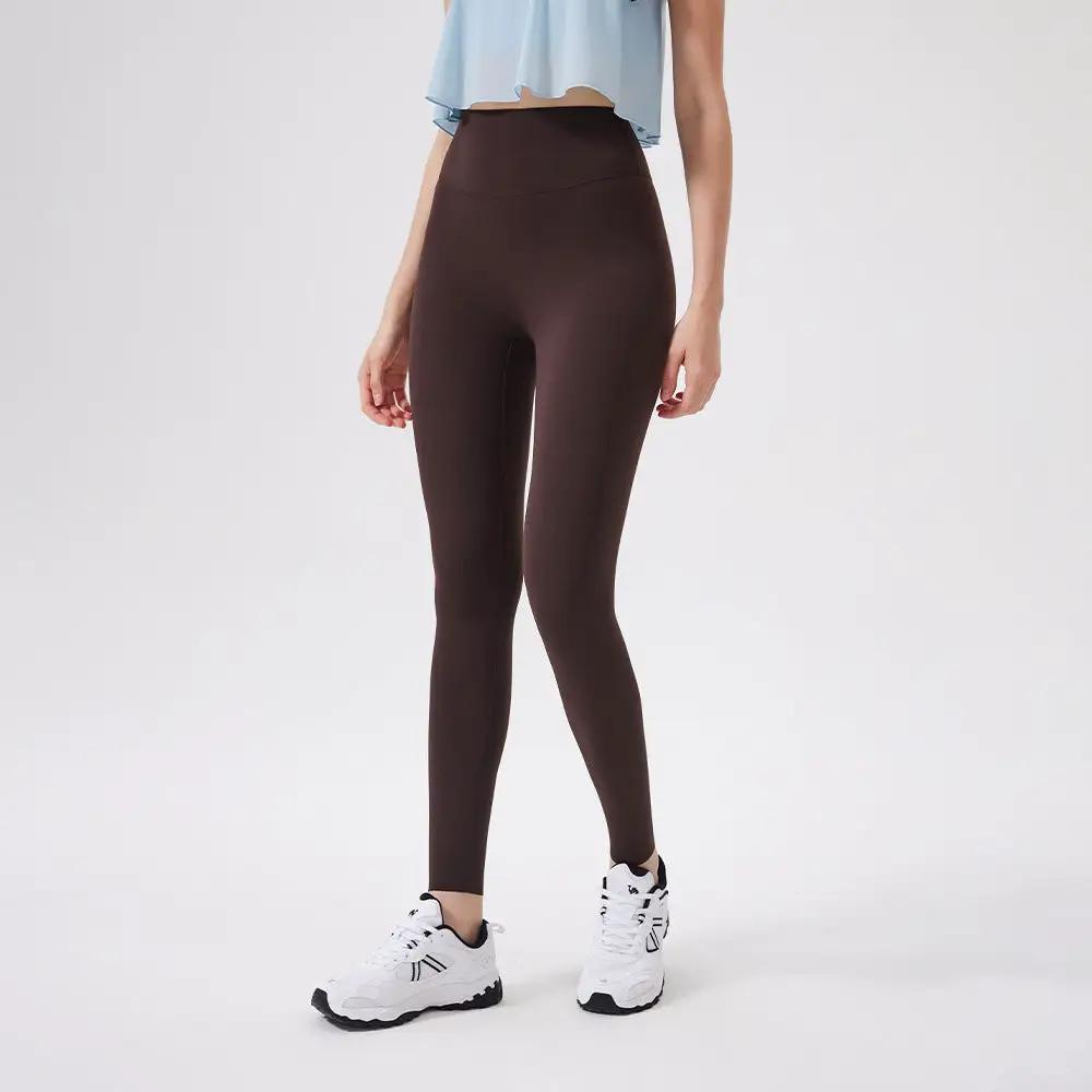 Hip Lifting No Size Nude Feel Yoga Pants Women High Waist Belly Contracting Sports Hip Shaping Fitness Pants Yoga Trousers by Wanita Store