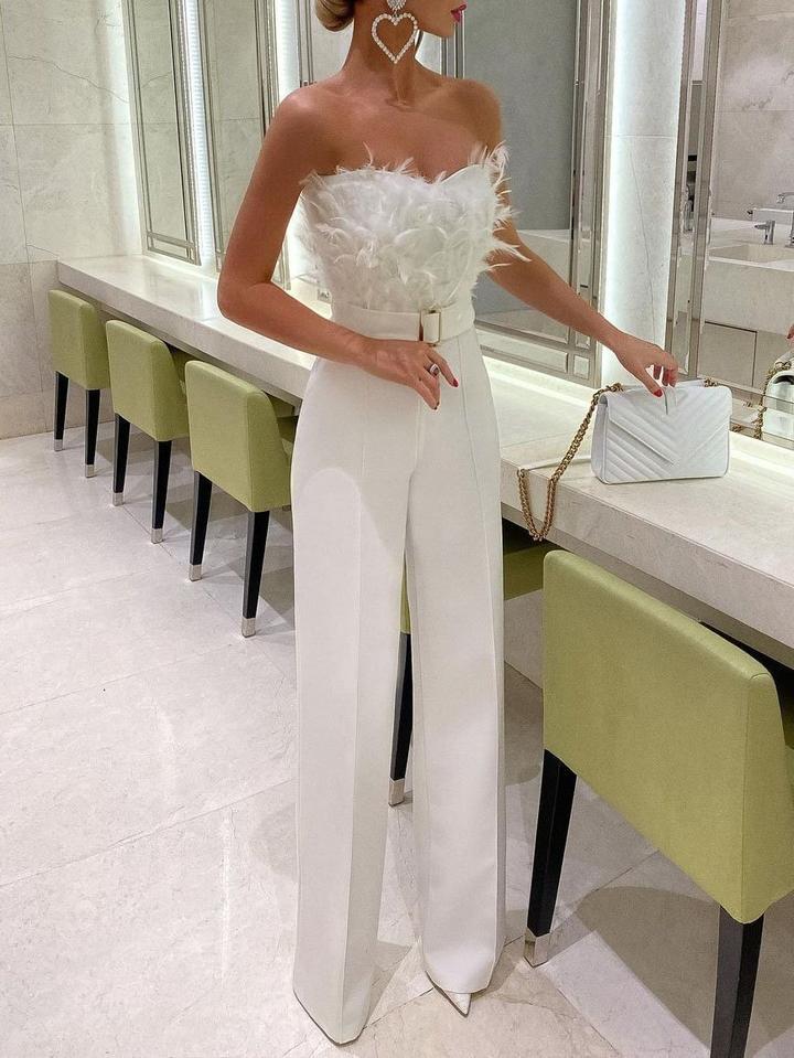 Frühling Sommer Feder Tube Top Sexy Jumpsuit