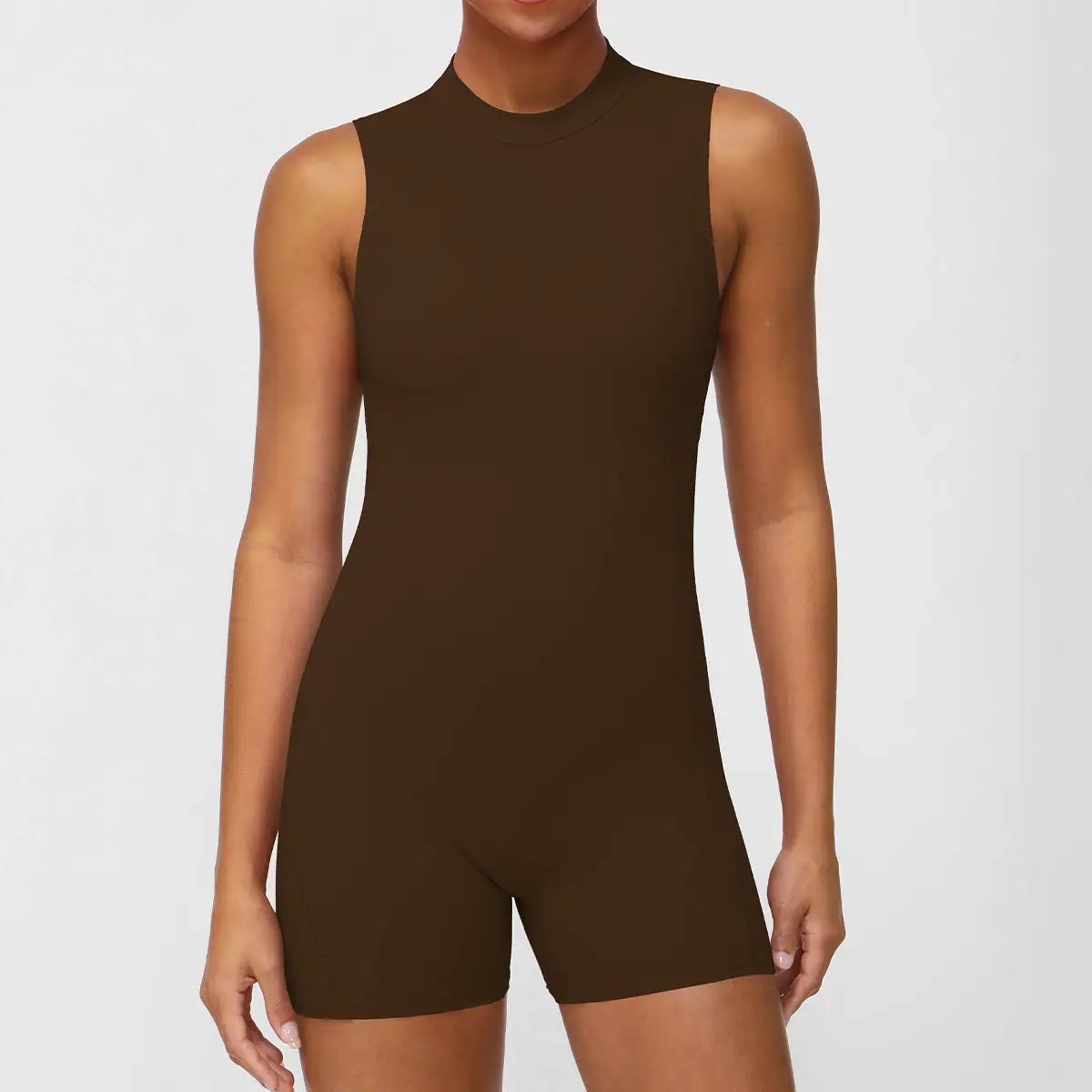 Bare Back Tight Sleeveless Yoga Bodysuit Hip Lifting Wrinkle One Piece Indoor Training Workout Clothes Women by Wanita Store