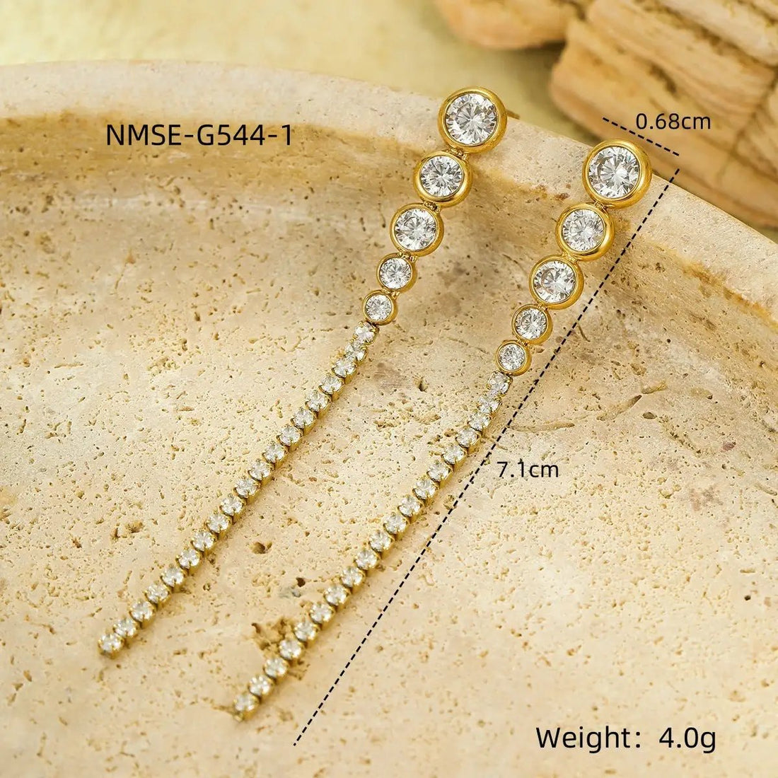 Women Wild Long Fringed Zircon Earrings Design Ear Studs Earrings by Wanita Store