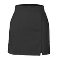 Women Clothing Suede Hip Skirt High Waist Zipper Autumn Winter A line Solid Skirt Women