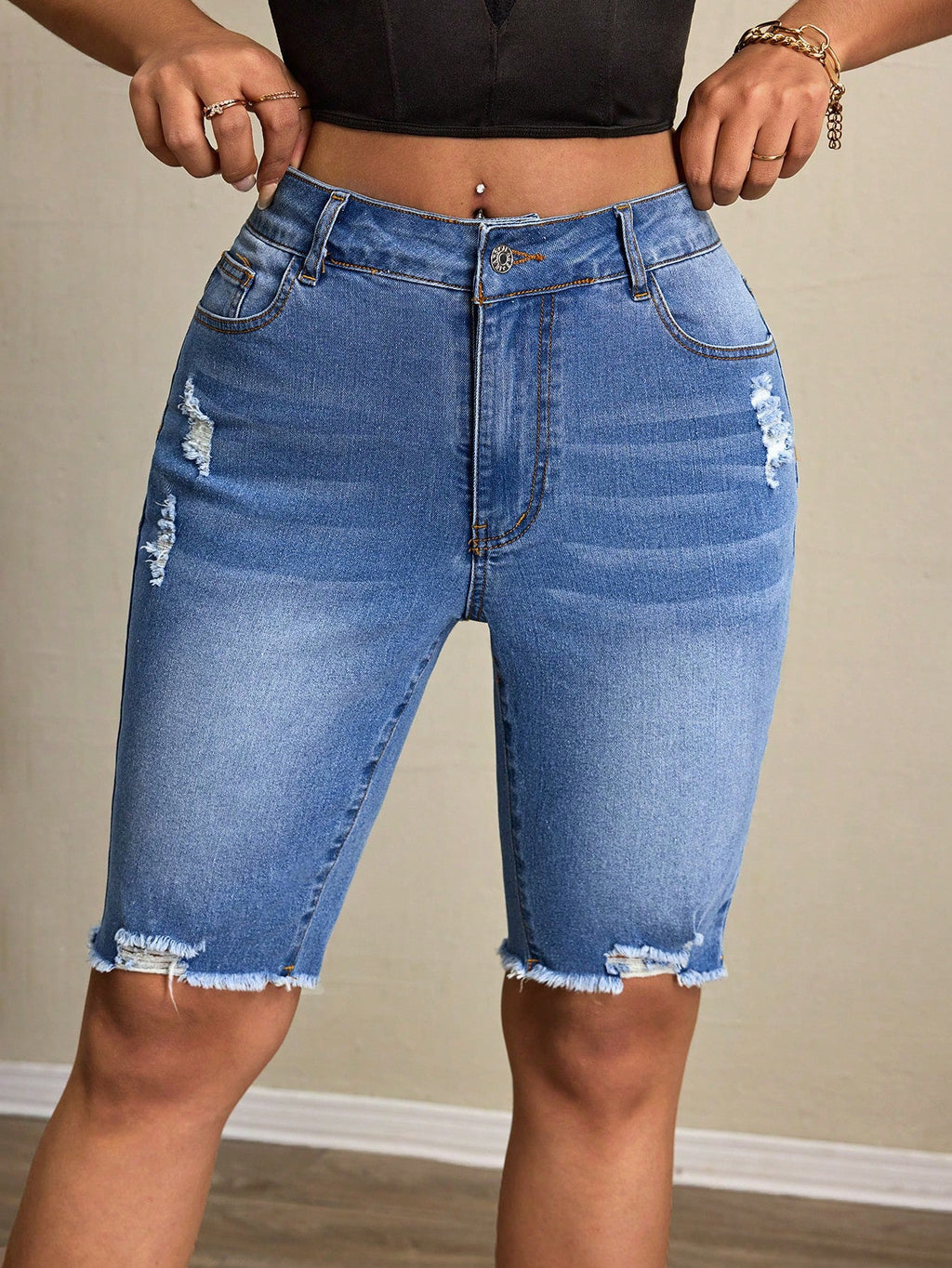 All Match Casual Women Denim Tight Shorts