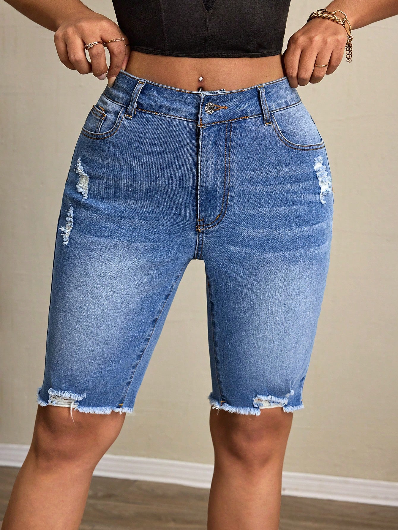 All Match Casual Women Denim Tight Shorts