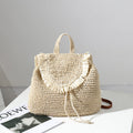 Backpack Straw Bag Mori Casual Tassel Straw Bag Woven Bag Women Same Seaside Vacation Beach Bag