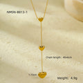 18K Gold Stainless Steel Heart Tassel Necklace Bracelet Titanium Steel Ornament