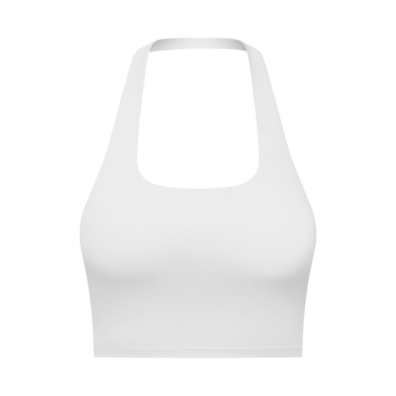 Sexy Halter Tube Top Beauty Back Exercise Underwear Women Chic Fold Movement Bra