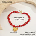 Valentine Day Jewelry Set Red Rose Bracelet Necklace High Grade Valentine Day Gift for Girlfriend