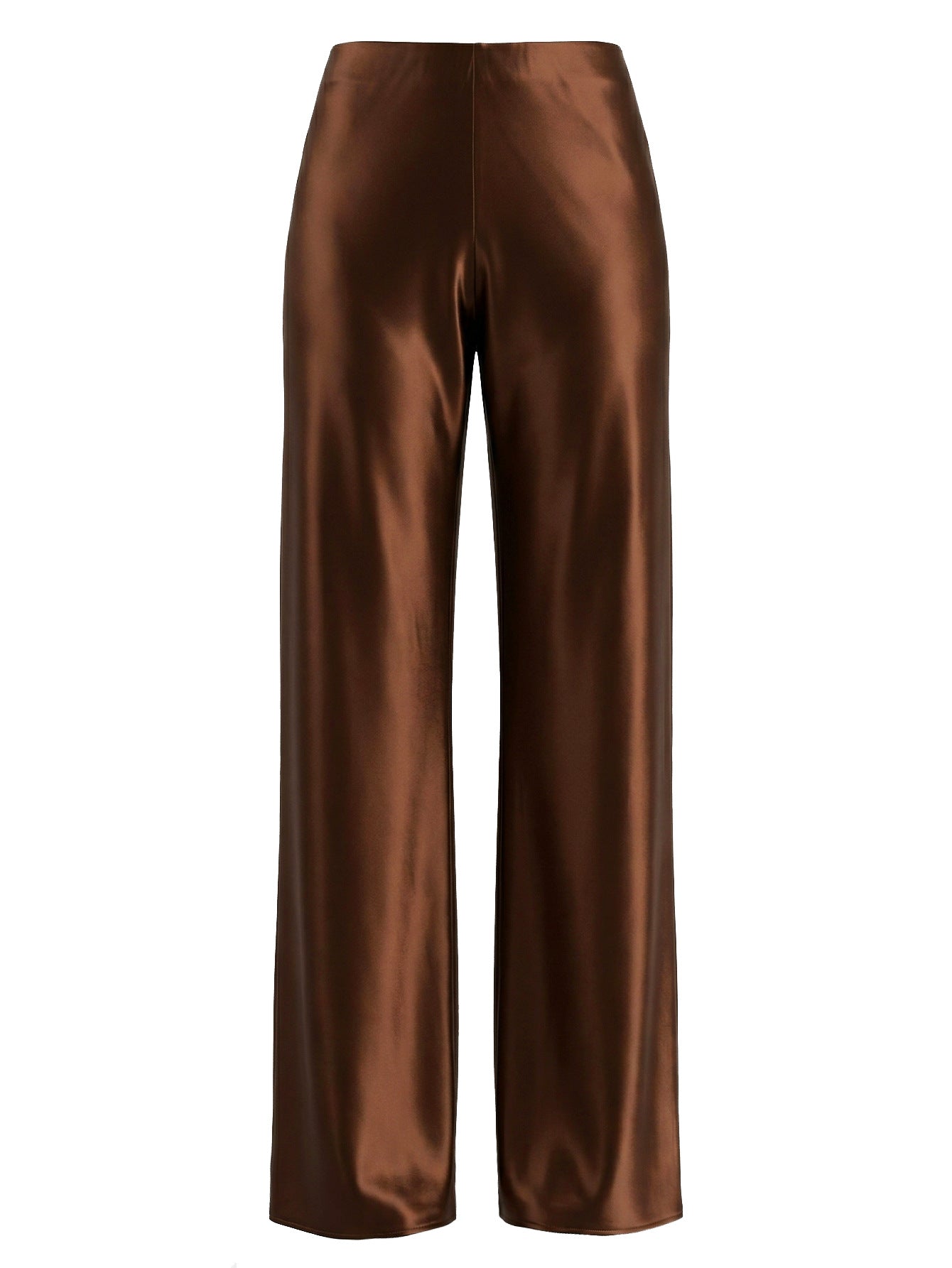 Women Clothing Acetate Satin Pants High End Exquisite High Waist Drooping Straight Wide Leg Pants Women