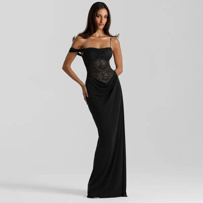 Women Clothing Summer Sexy Sexy Strap Lace Dress by Wanita Store