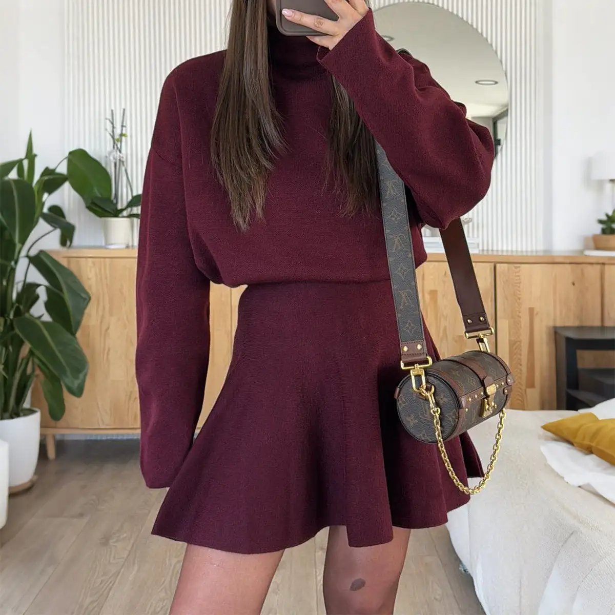 Casual Vacation Sweater Long Sleeve Dress Women Clothing Autumn Winter by Wanita Store
